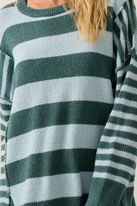 Promise the Label Paneled Striped Sweater - ShopPromesa