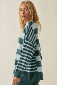 Promise the Label Paneled Striped Sweater - ShopPromesa