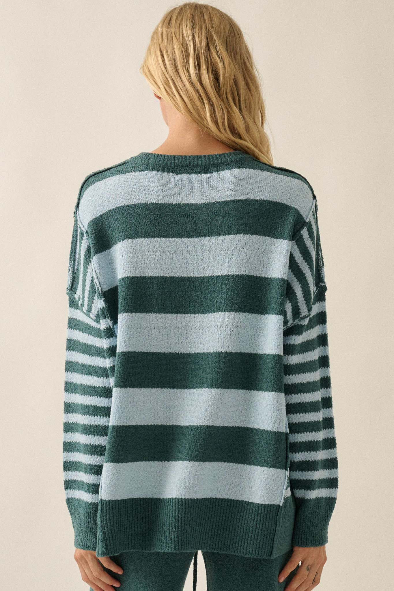 Promise the Label Paneled Striped Sweater - ShopPromesa