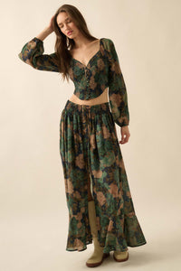 Perfumed Potpourri Smocked Sweetheart Peasant Top - ShopPromesa