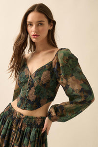 Perfumed Potpourri Smocked Sweetheart Peasant Top - ShopPromesa