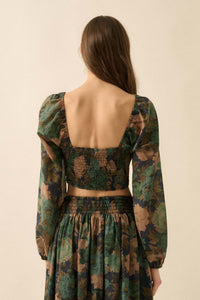 Perfumed Potpourri Smocked Sweetheart Peasant Top - ShopPromesa