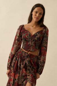 Perfumed Potpourri Smocked Sweetheart Peasant Top - ShopPromesa