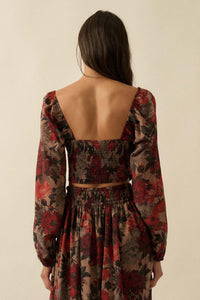 Perfumed Potpourri Smocked Sweetheart Peasant Top - ShopPromesa