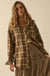 Grunge Era Oversize Raw-Edge Plaid Flannel Shirt - ShopPromesa