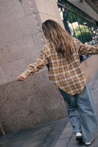 Grunge Era Oversize Raw-Edge Plaid Flannel Shirt - ShopPromesa