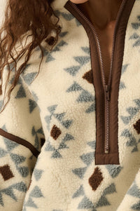 Sierra Sky Geo-Print Fleece Half-Zip Pullover - ShopPromesa