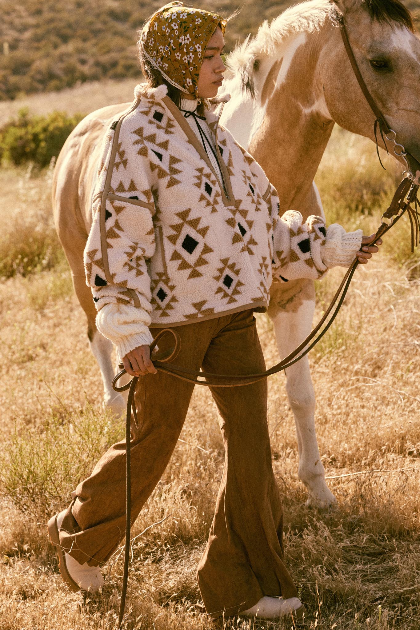 Sierra Sky Geo-Print Fleece Half-Zip Pullover - ShopPromesa