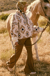 Sierra Sky Geo-Print Fleece Half-Zip Pullover - ShopPromesa