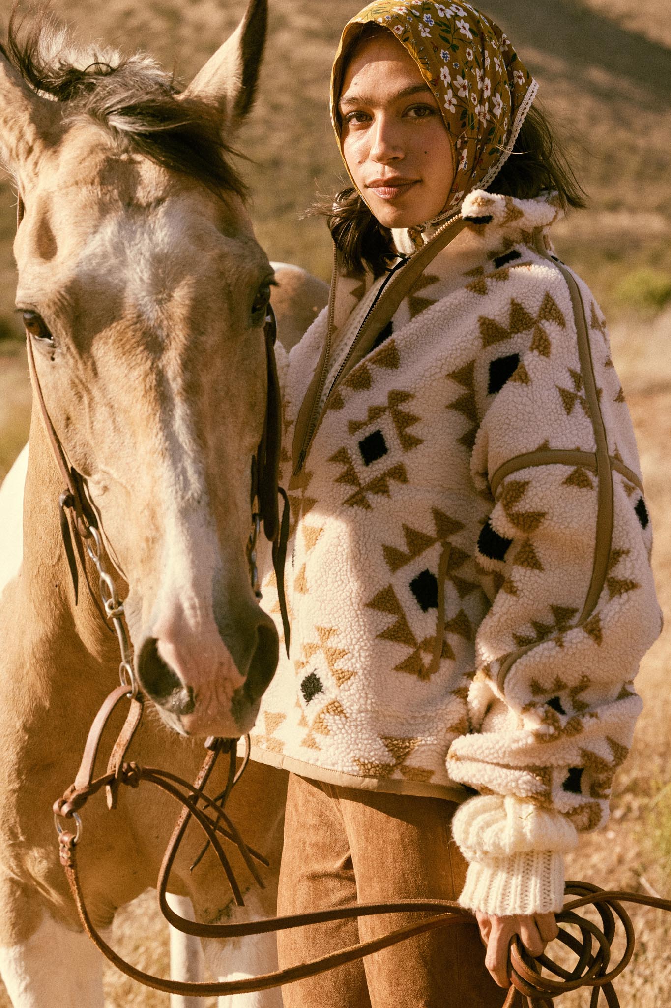 Sierra Sky Geo-Print Fleece Half-Zip Pullover - ShopPromesa