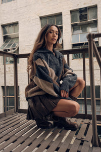 Crossing Paths Argyle Knit Collared Sweater - ShopPromesa