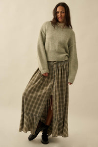 Good to Go Exposed-Seam Banded-Hem Sweater - ShopPromesa