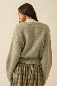 Good to Go Exposed-Seam Banded-Hem Sweater - ShopPromesa