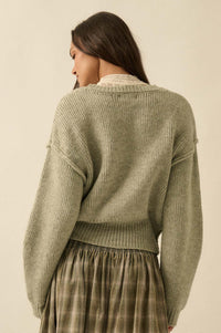 Good to Go Exposed-Seam Banded-Hem Sweater - ShopPromesa