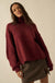 Me Time Paneled Exposed-Seam Mock-Neck Sweater - ShopPromesa