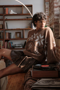 Northern Slopes Alpine-Knit Balloon Sleeve Sweater - ShopPromesa