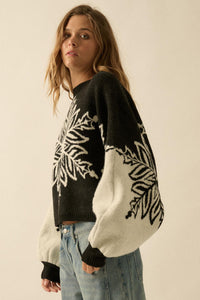 Snow What Snowflake Jacquard-Knit Dolman Sweater - ShopPromesa