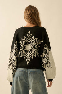 Snow What Snowflake Jacquard-Knit Dolman Sweater - ShopPromesa