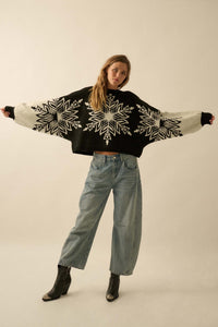 Snow What Snowflake Jacquard-Knit Dolman Sweater - ShopPromesa