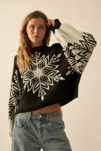Snow What Snowflake Jacquard-Knit Dolman Sweater - ShopPromesa