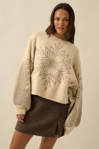 Snow What Snowflake Jacquard-Knit Dolman Sweater - ShopPromesa