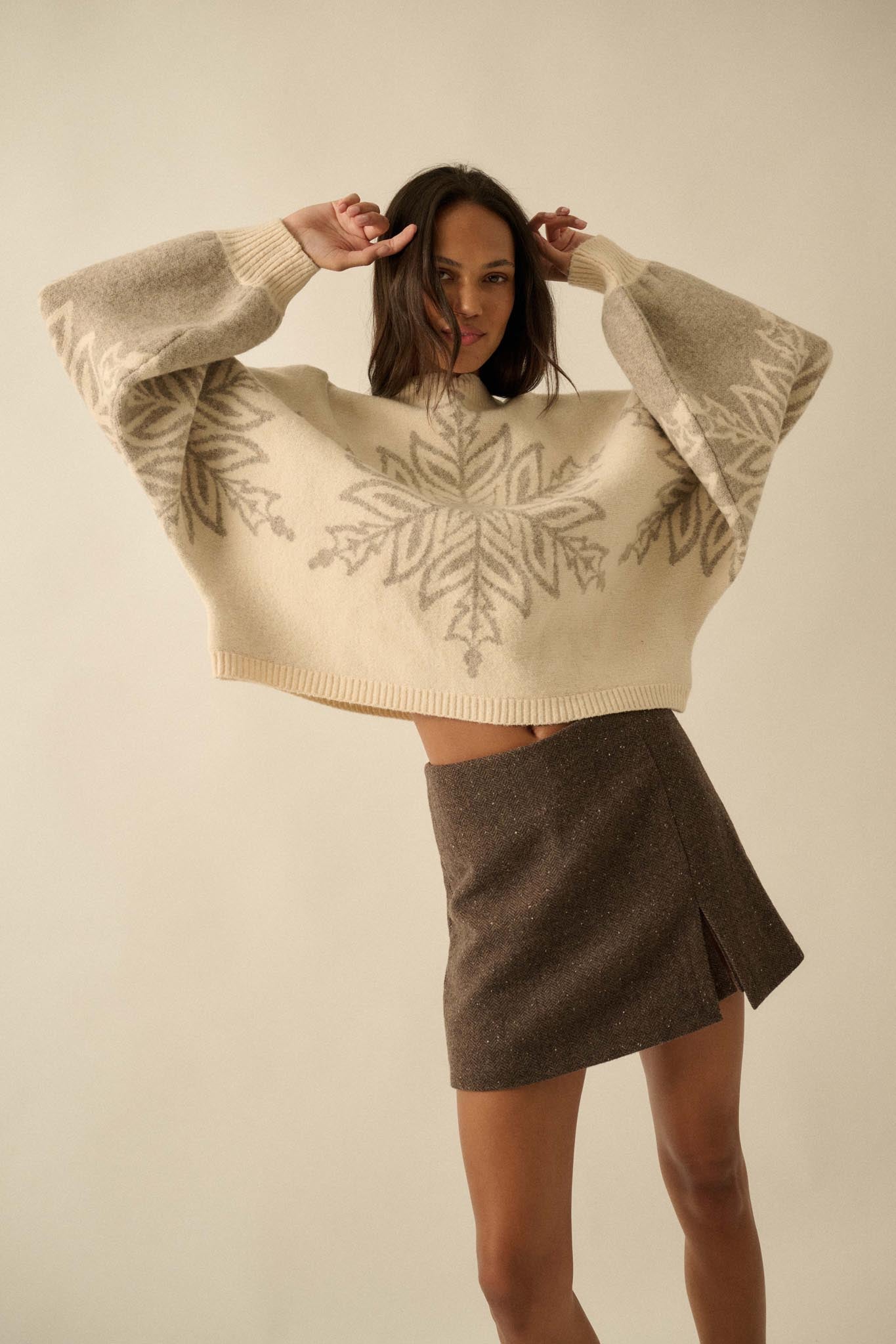 Snow What Snowflake Jacquard-Knit Dolman Sweater - ShopPromesa
