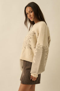 Snow What Snowflake Jacquard-Knit Dolman Sweater - ShopPromesa