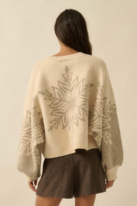 Snow What Snowflake Jacquard-Knit Dolman Sweater - ShopPromesa