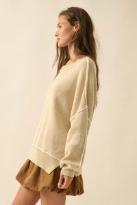 Best Life Exposed-Seam Ribbed Knit Sweater - ShopPromesa
