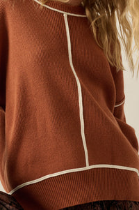 Best Life Exposed-Seam Ribbed Knit Sweater - ShopPromesa