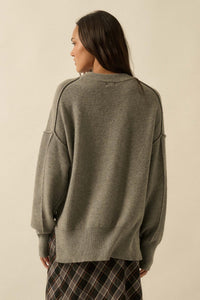 Twin Tigers Embroidered Exposed-Seam Sweater - ShopPromesa