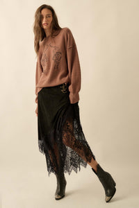 Twin Tigers Embroidered Exposed-Seam Sweater - ShopPromesa