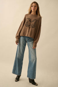 Untamed Heart Horse-Embroidered Sweater - ShopPromesa