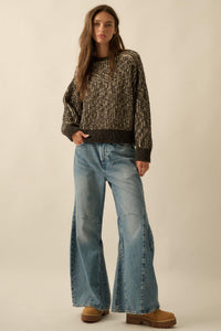Live and Learn Marled Boucle Rib-Knit Sweater - ShopPromesa