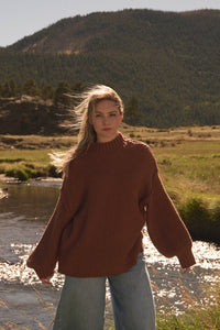 Time Goes By Crochet-Knit Mock-Neck Sweater - ShopPromesa