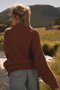 Time Goes By Crochet-Knit Mock-Neck Sweater - ShopPromesa