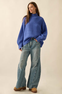 Time Goes By Crochet-Knit Mock-Neck Sweater - ShopPromesa