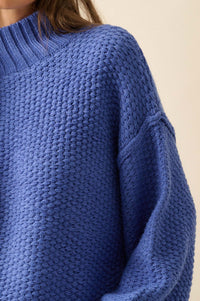 Time Goes By Crochet-Knit Mock-Neck Sweater - ShopPromesa