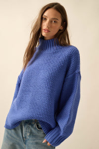 Time Goes By Crochet-Knit Mock-Neck Sweater - ShopPromesa