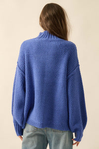 Time Goes By Crochet-Knit Mock-Neck Sweater - ShopPromesa