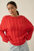 Find Your Way Oversize Ladder-Knit Sweater - ShopPromesa