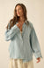 Blue Collar Denim Raw-Edge Button-Up Pocket Shirt - ShopPromesa