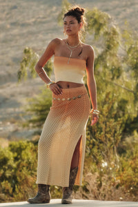 Cross Fade Ombre Ribbed Knit Strapless Tube Top - ShopPromesa