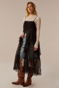 Whispering Winds Sheer Lace Flyaway Maxi Top - ShopPromesa