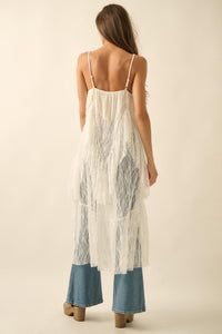 Whispering Winds Sheer Lace Flyaway Maxi Top - ShopPromesa