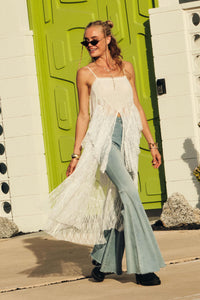 Whispering Winds Sheer Lace Flyaway Maxi Top - ShopPromesa