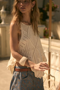 Crochet All Day Crochet-Knit Ruffle Tank Top - ShopPromesa