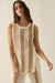 Sooner or Later Striped Crochet-Knit Tunic Tank Top - ShopPromesa