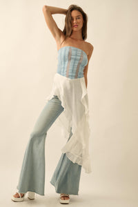 Counting Clouds Ruffled Asymmetrical Maxi Top - ShopPromesa