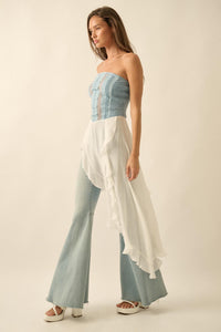 Counting Clouds Ruffled Asymmetrical Maxi Top - ShopPromesa